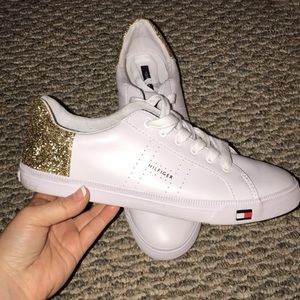 Tommy Hilfiger gold glitter sneaker